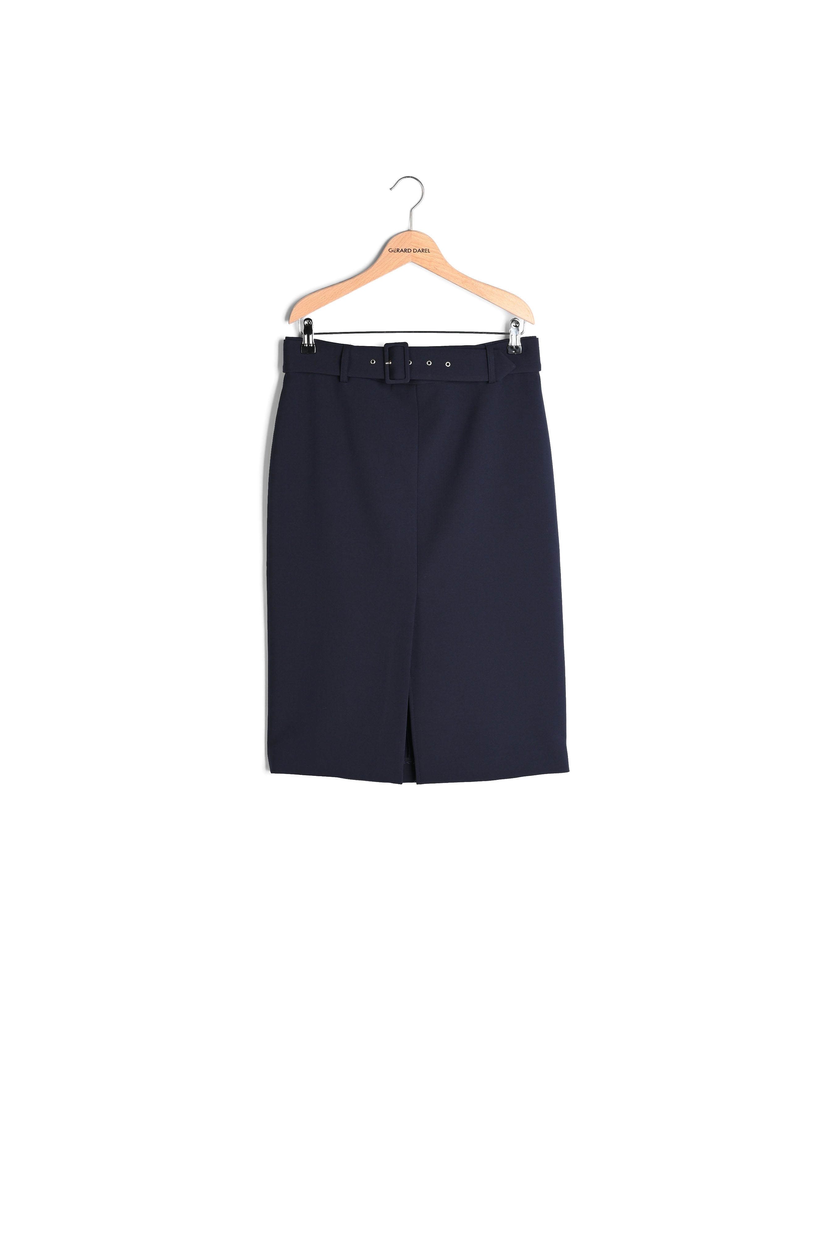 Michela - Jupe droite ceinturée longueur midi Faume - seconde main