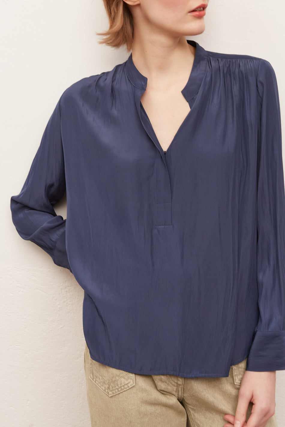 NORA - Blouse au toucher soyeux Faume - seconde main
