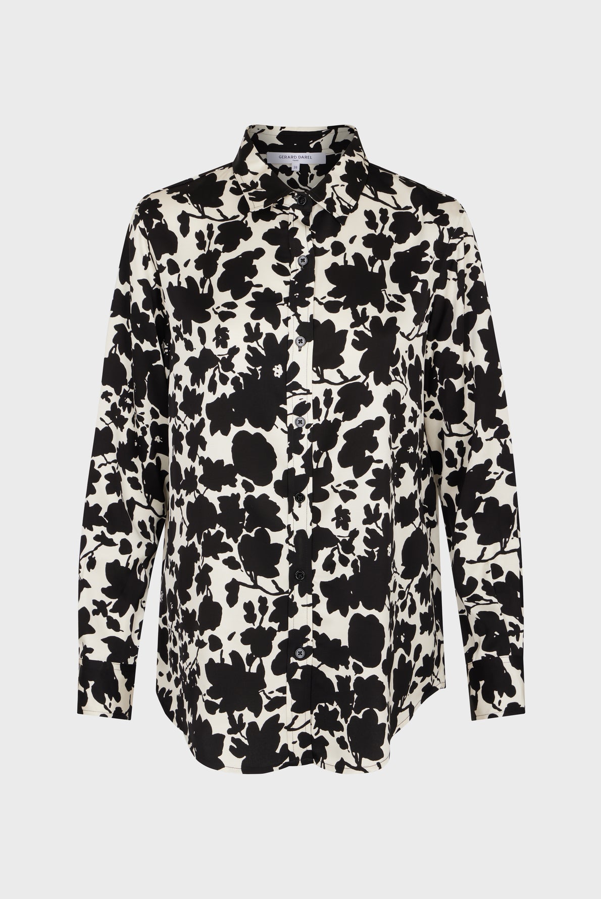 Chemise fluide imprimé fleurs bicolores - CARLA Faume - seconde main