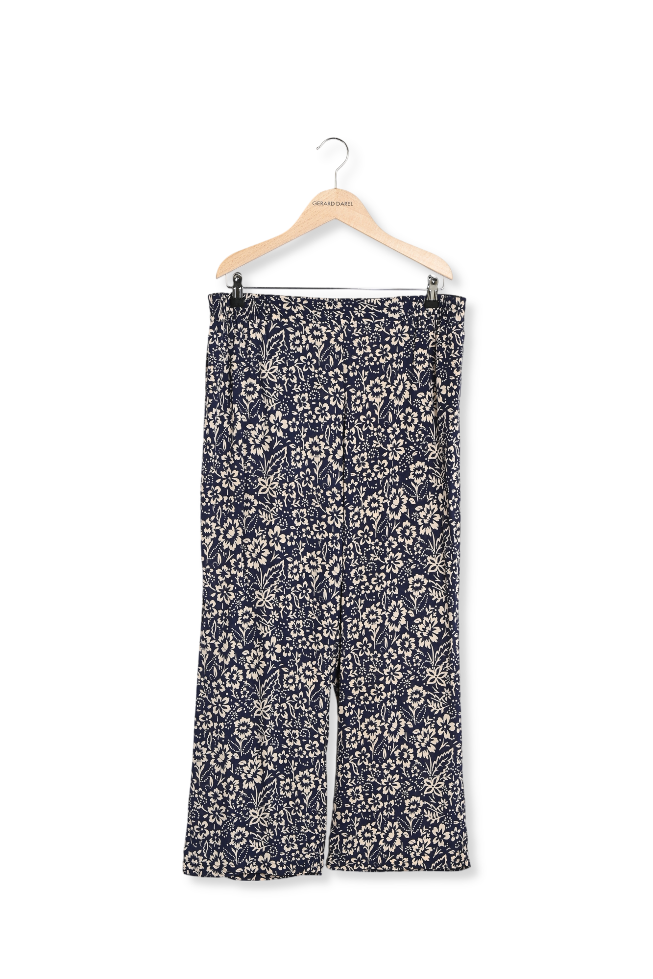 Pantalon fluide imprimé fleurs bicolore - EDITH Faume - seconde main
