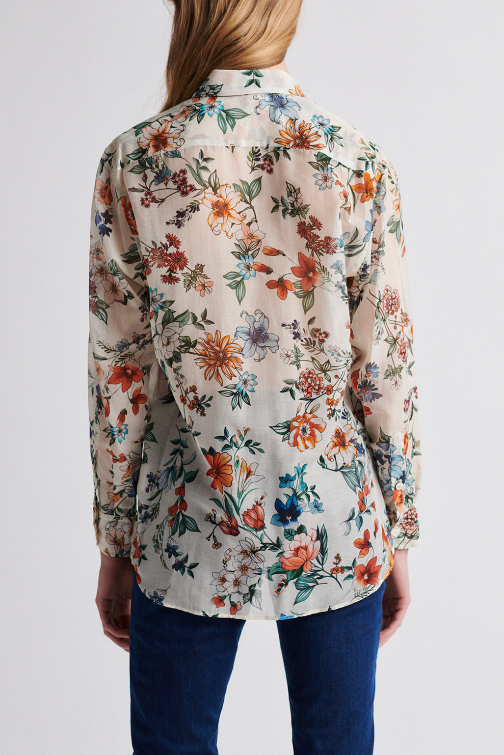 NESSA - Chemise fluide à imprimé floral Faume - seconde main