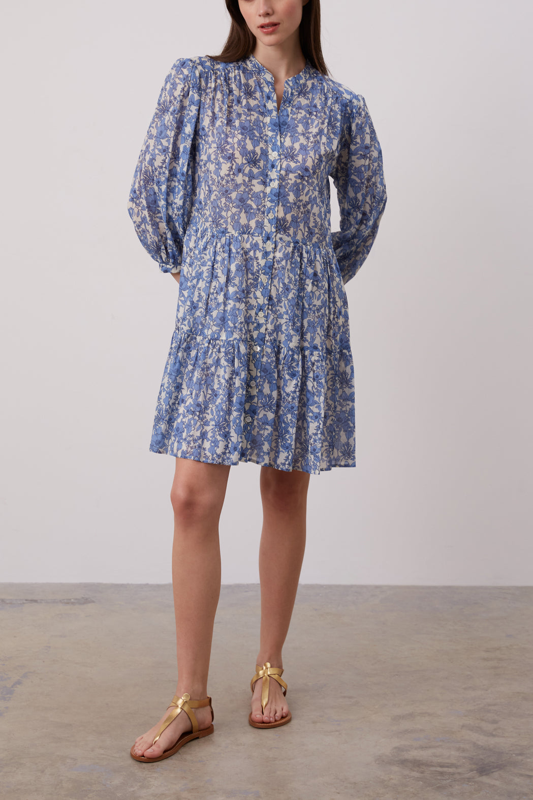 Robe courte en coton à fleurs - JAUFREY Faume - seconde main