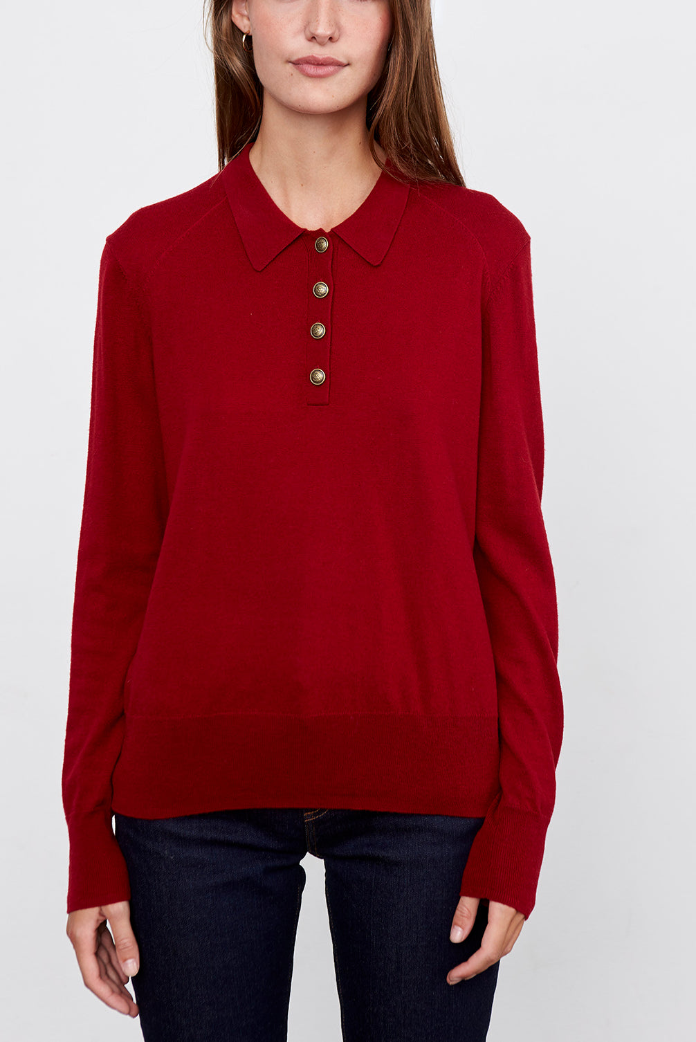 SACHA - Pull polo en laine et cachemire Faume - seconde main