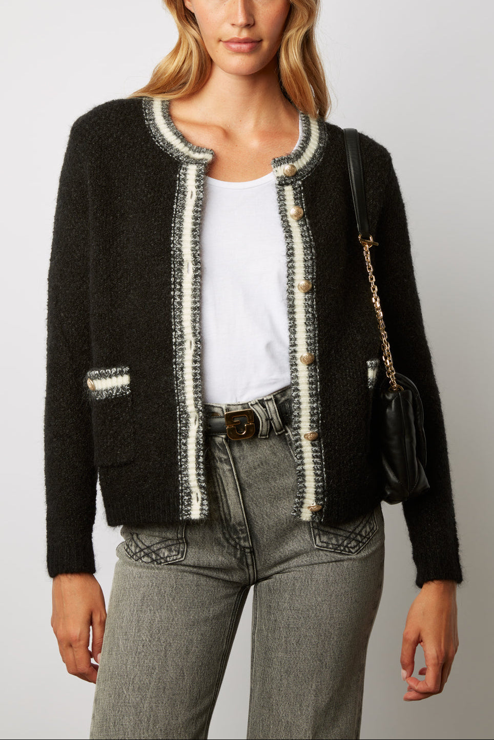 Gilet épais en laine et mohair mélangés - LESSANDRA Faume - seconde main