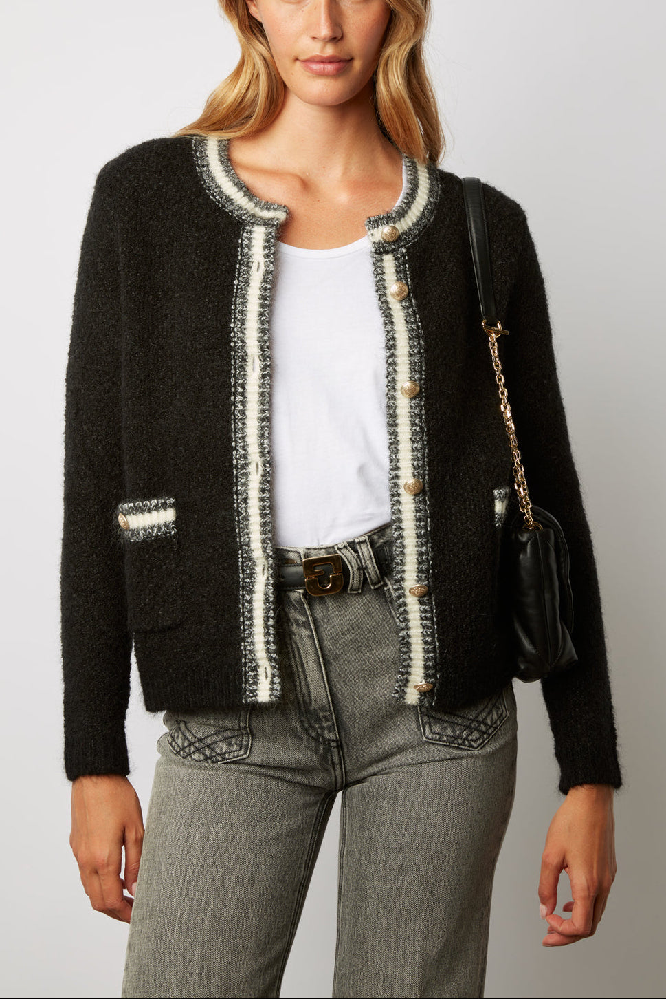 Gilet épais en laine et mohair mélangés - LESSANDRA Faume - seconde main