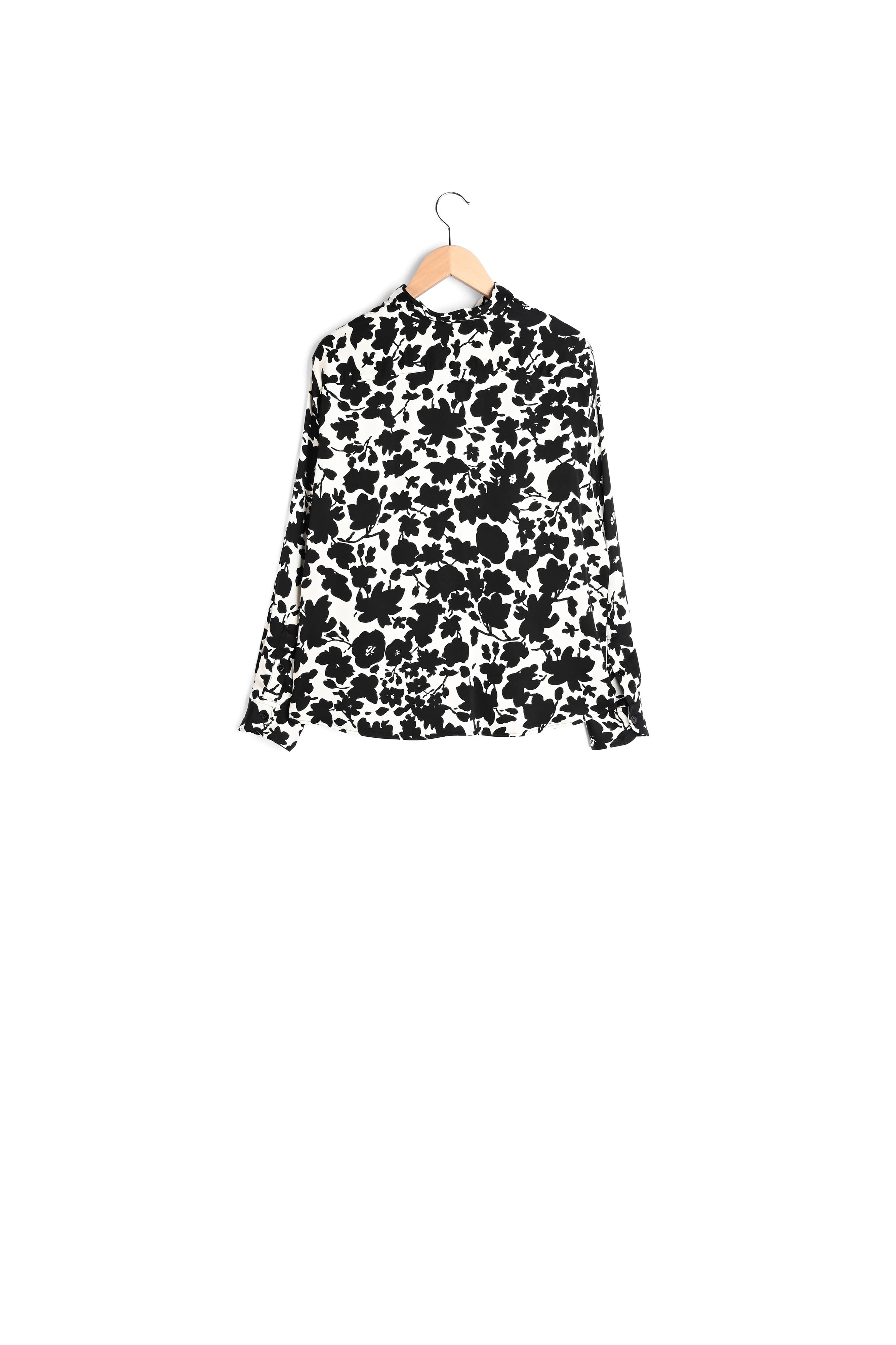 Chemise fluide imprimé fleurs bicolores - CARLA Faume - seconde main