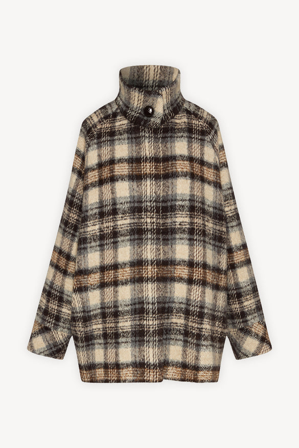 Manteau à carreaux en tweed de laine mélangé - SIRINE Faume - seconde main