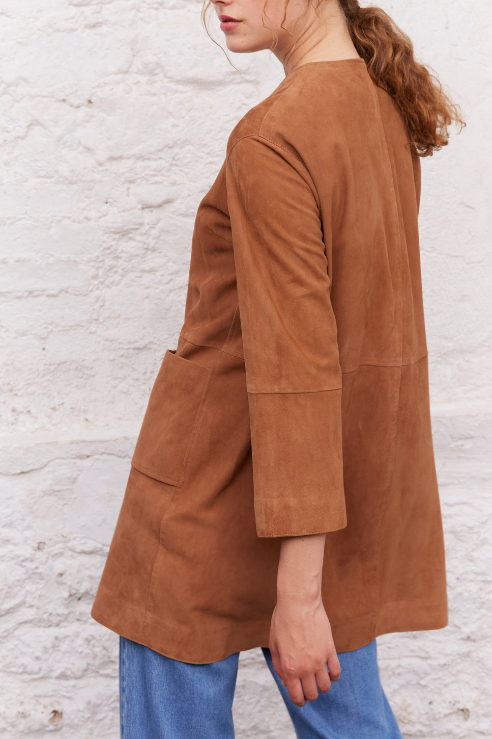 Manteau court en chèvre velours - GIANNA Faume - seconde main
