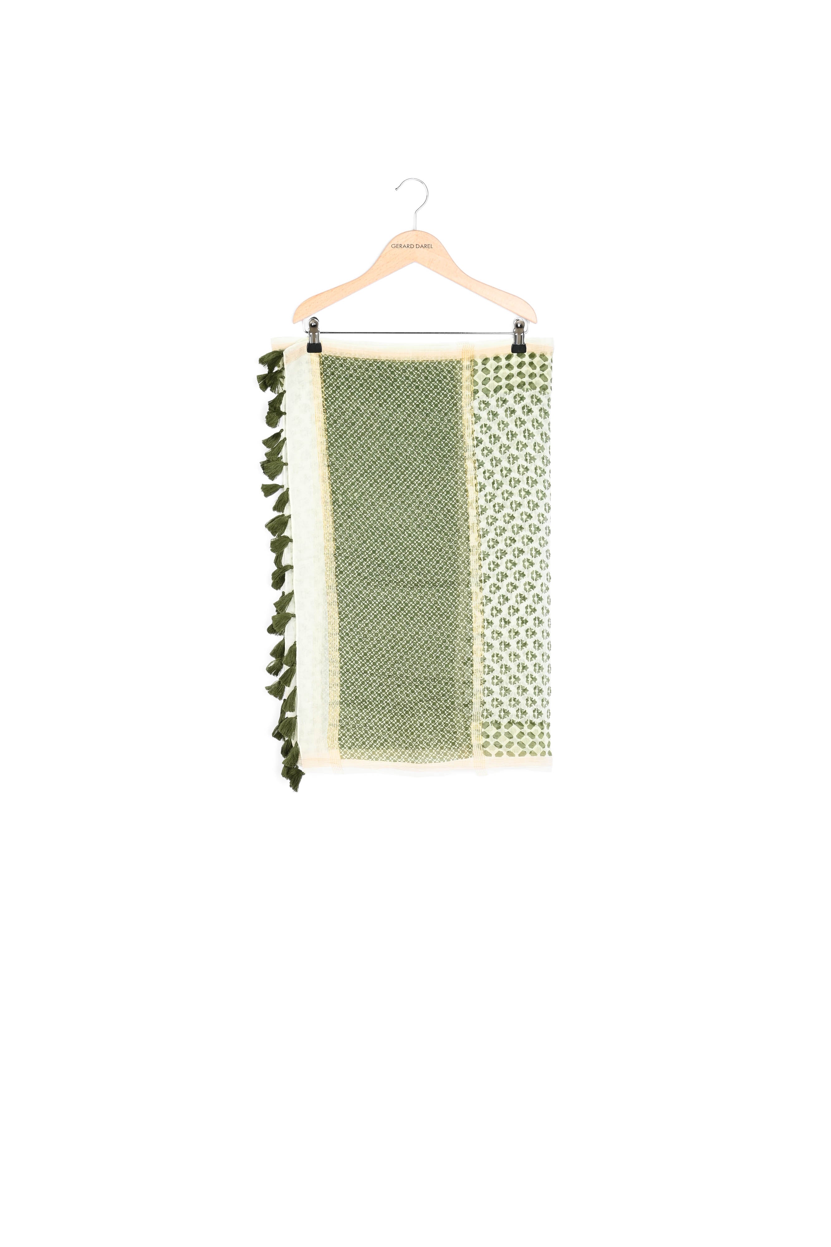 Foulard soie et coton à pompons - GLORIA Faume - seconde main