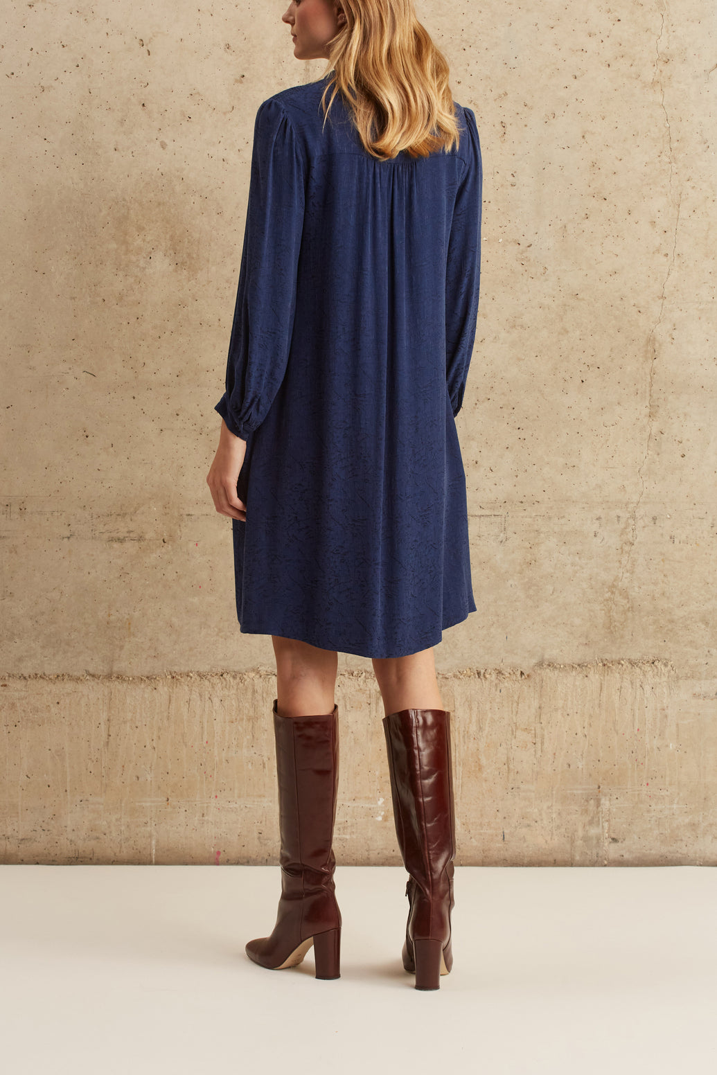 Robe trapèze à smocks - JAIMIE Faume - seconde main