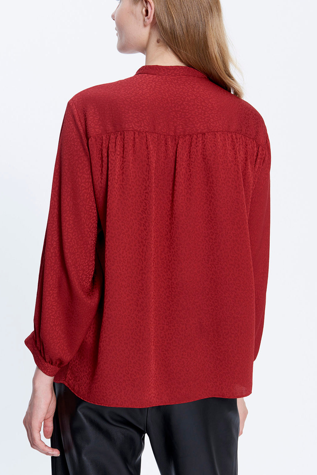 MARGOT - Blouse en crêpe imprimé léopard Faume - seconde main