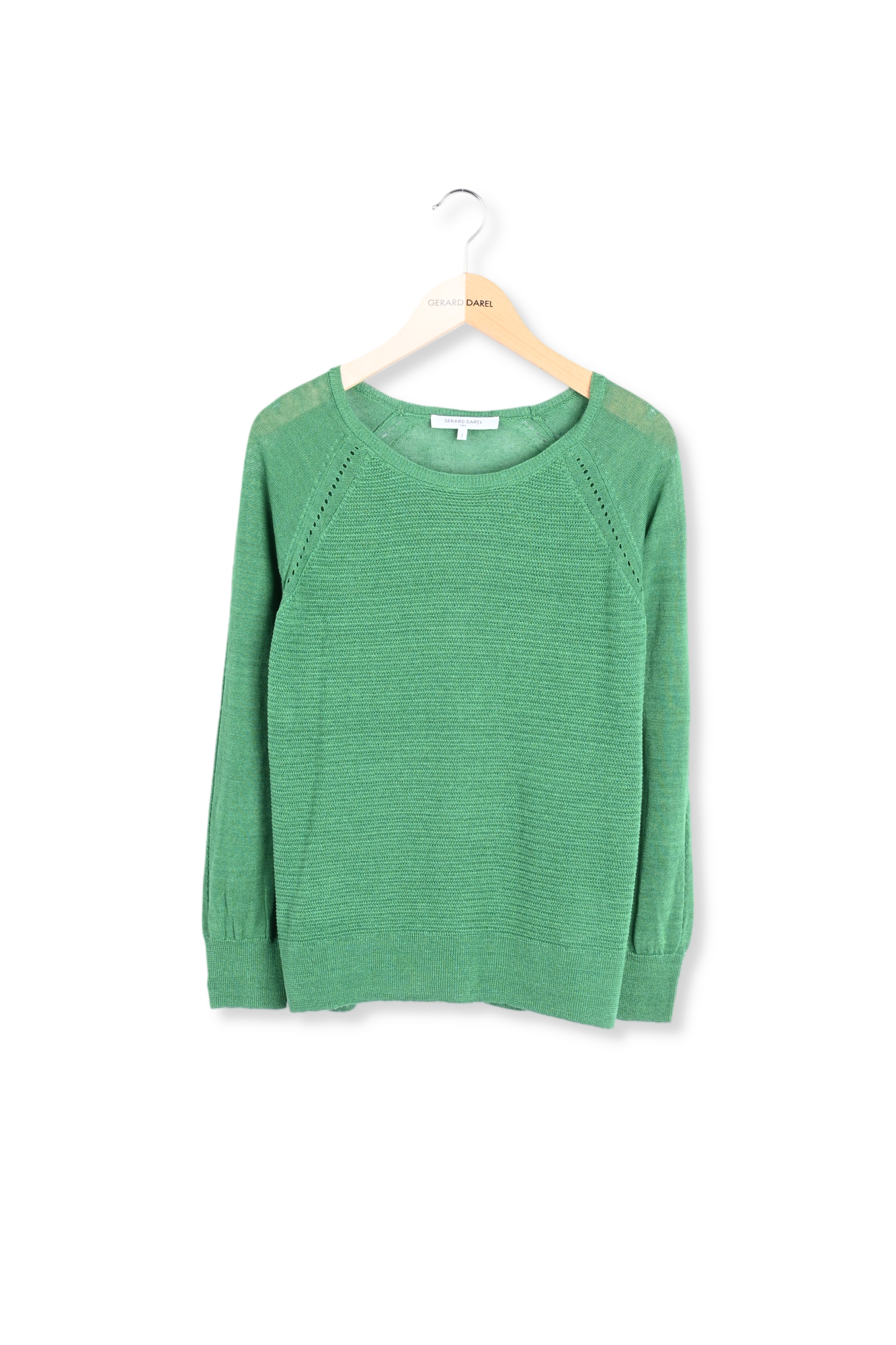 ELDA - Pull fin en lin avec jeu de mailles Faume - seconde main