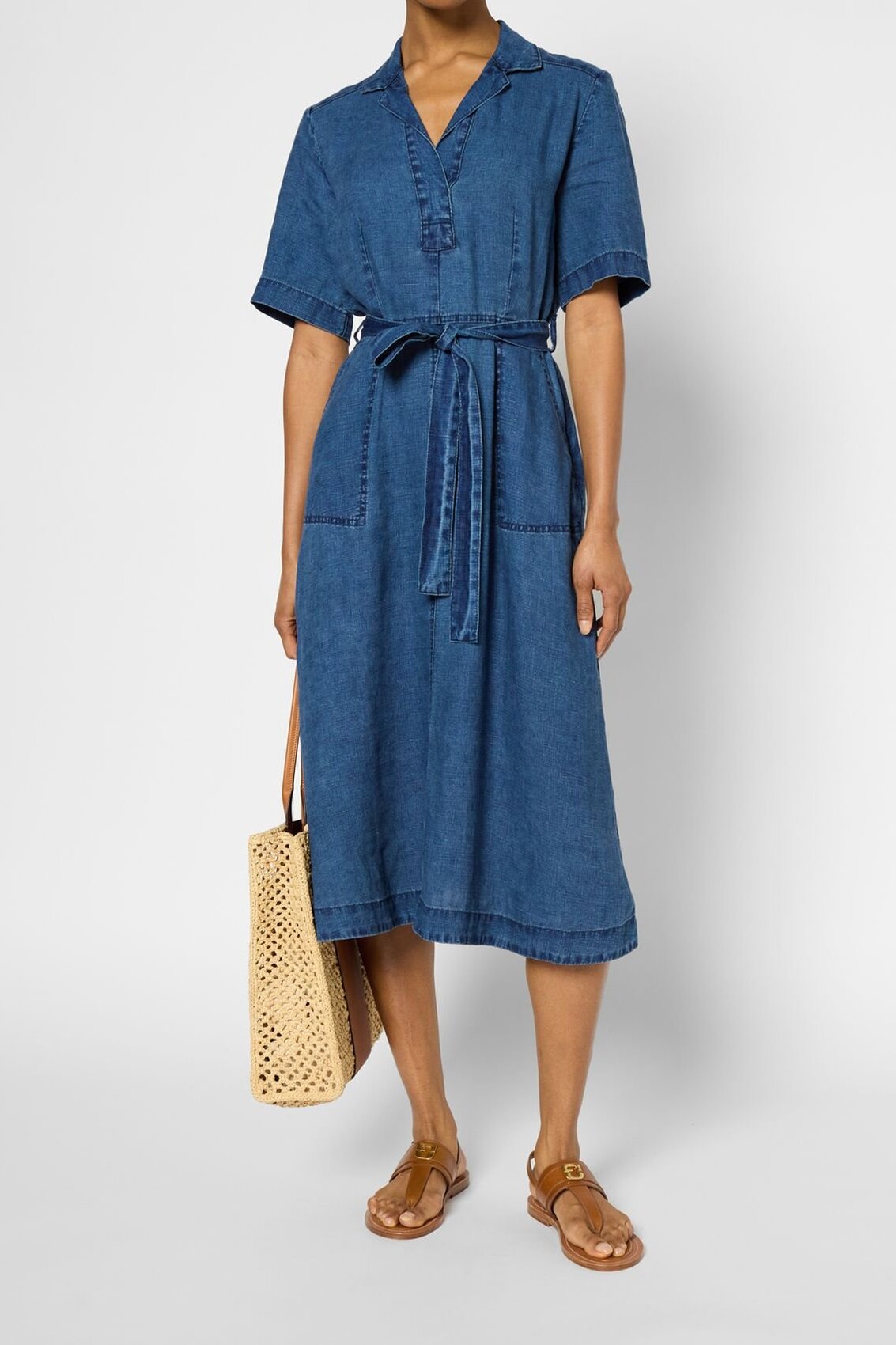 Robe en lin esprit denim - PAHOLA Faume - seconde main