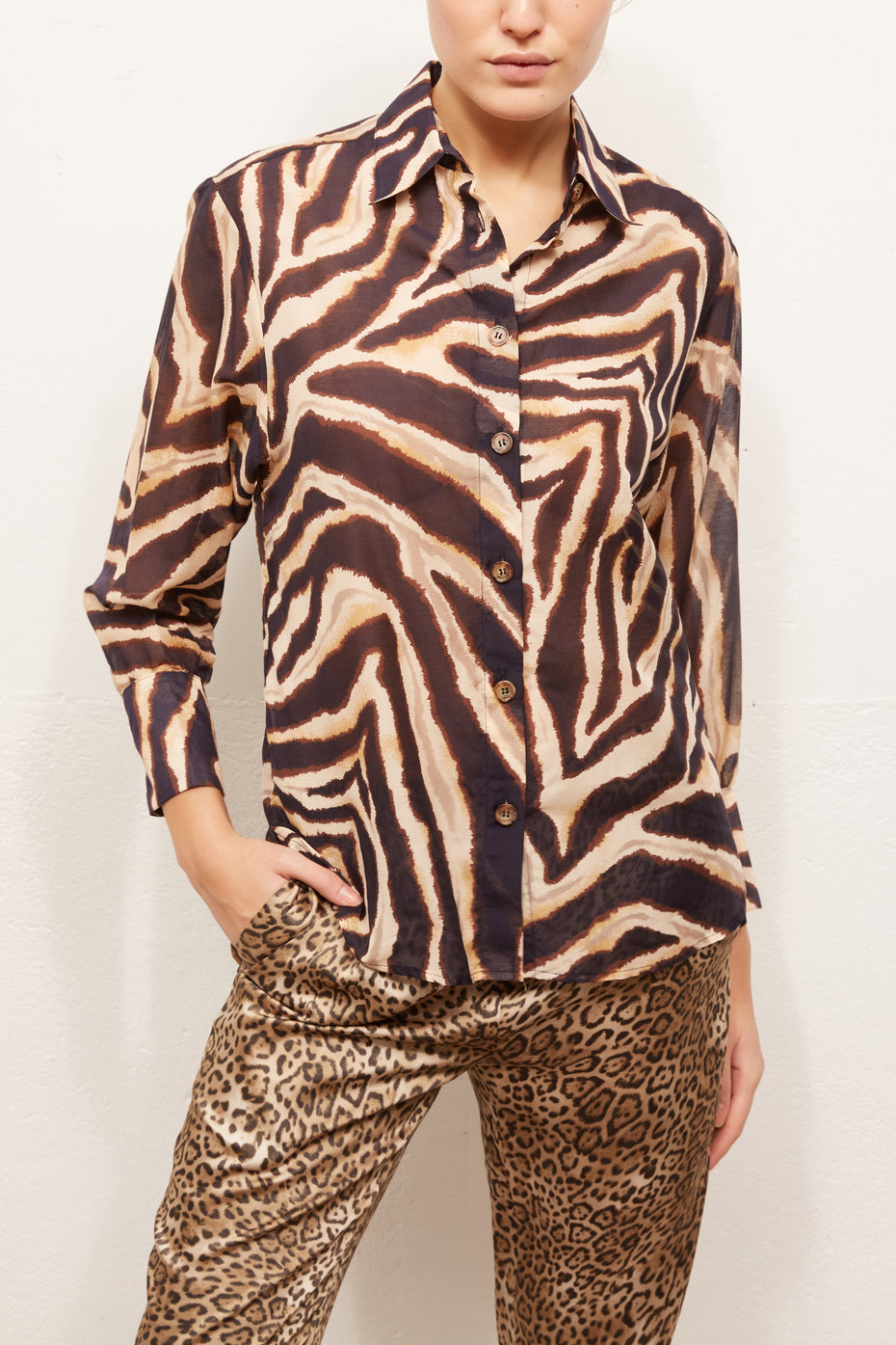 NAIS - chemise à imprimé animalier Faume - seconde main