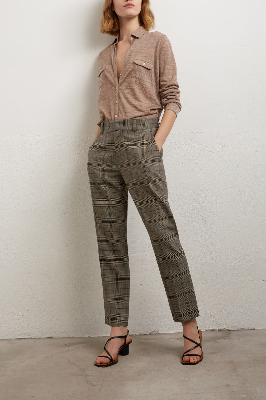 LILLIA - Pantalon 7/8 prince de galles Faume - seconde main