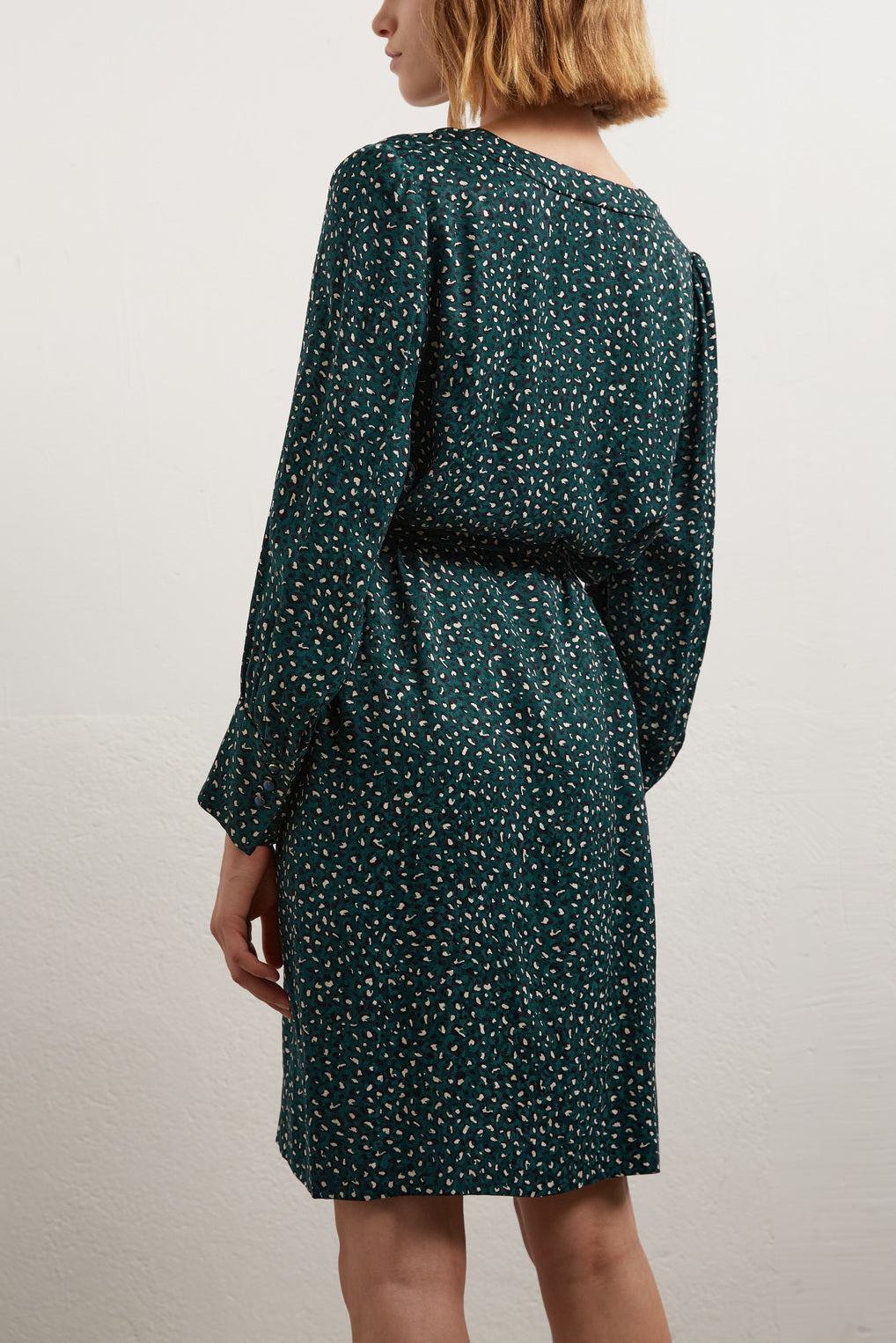 Tracey - Robe ceinturée à imprimé animalier Faume - seconde main