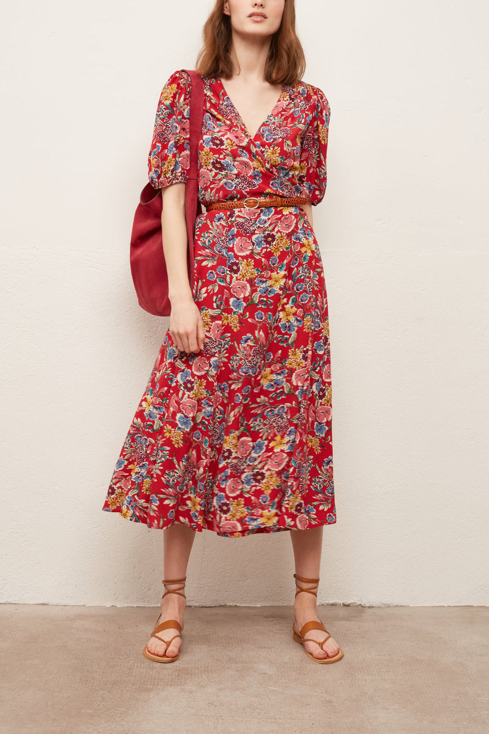 SICILE - Robe longue portefeuille Faume - seconde main