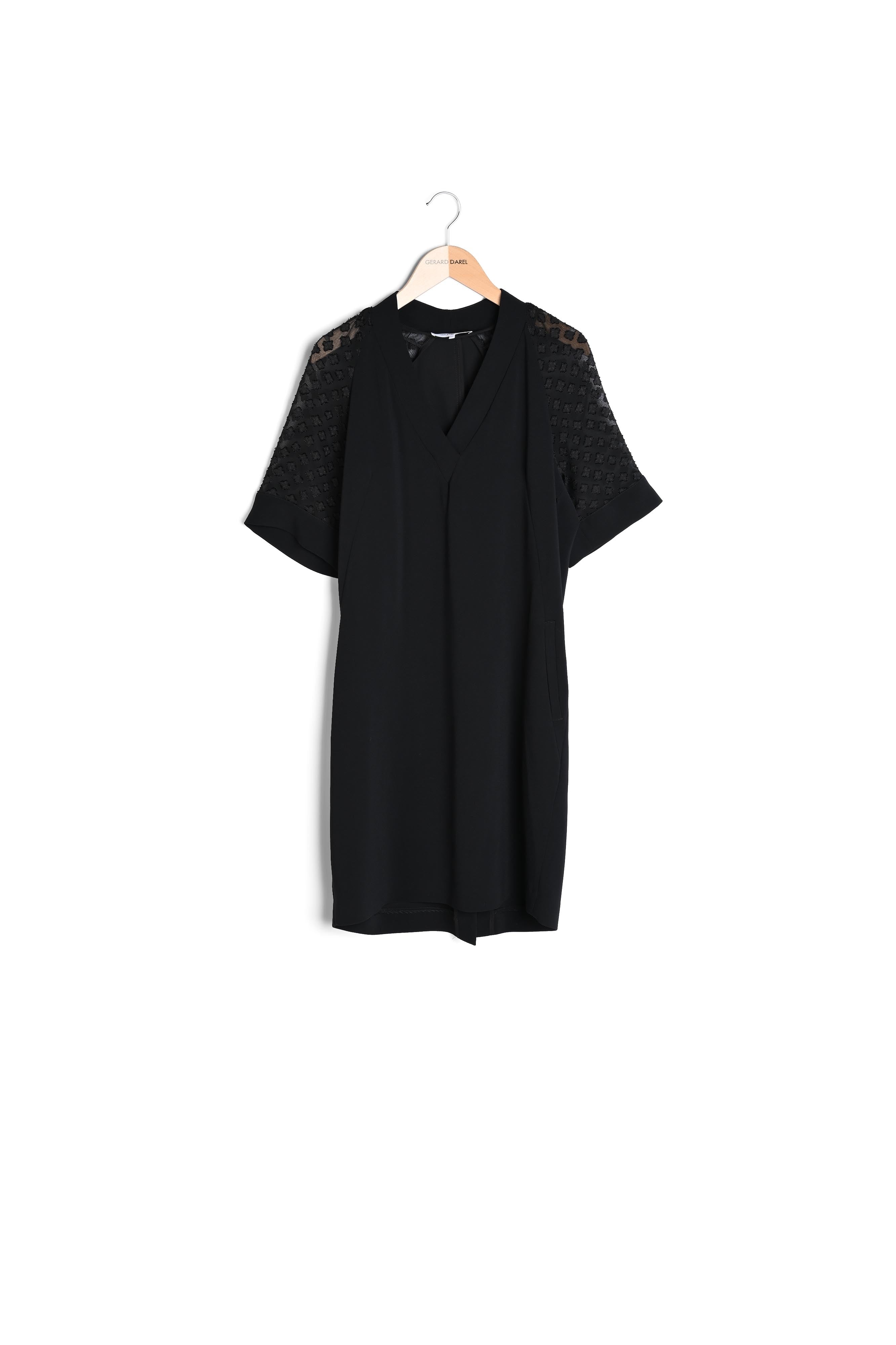 DUNE - Robe en crêpe et jacquard dévoré Faume - seconde main