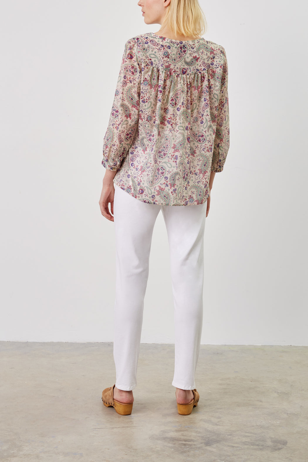 Blouse en voile de coton Bandana -CLAUDE Faume - seconde main