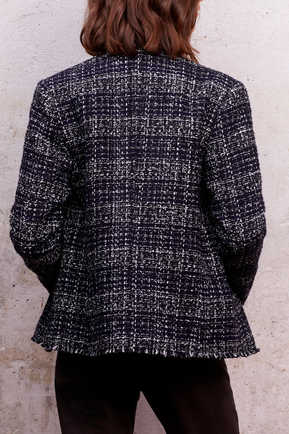 Veste officier en tweed bicolore - BASIL Faume - seconde main