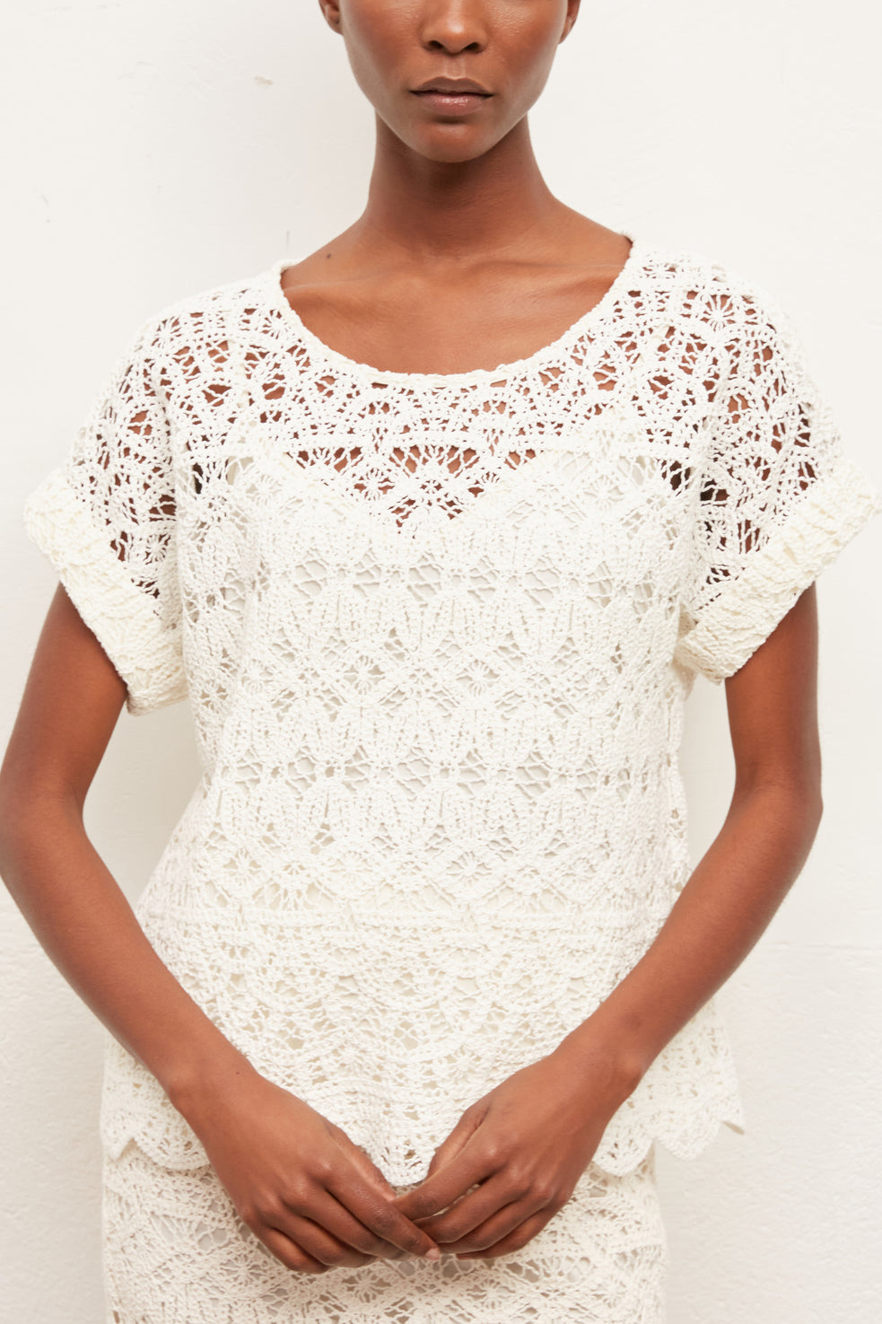 NILO - Top large en crochet Faume - seconde main