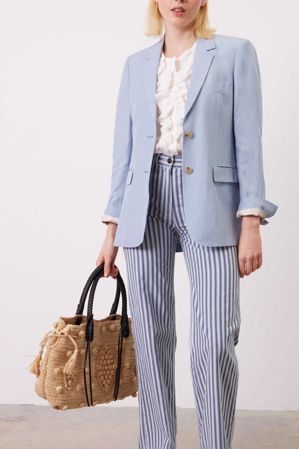 Veste de tailleur en lin mélangé - NATHIS Faume - seconde main