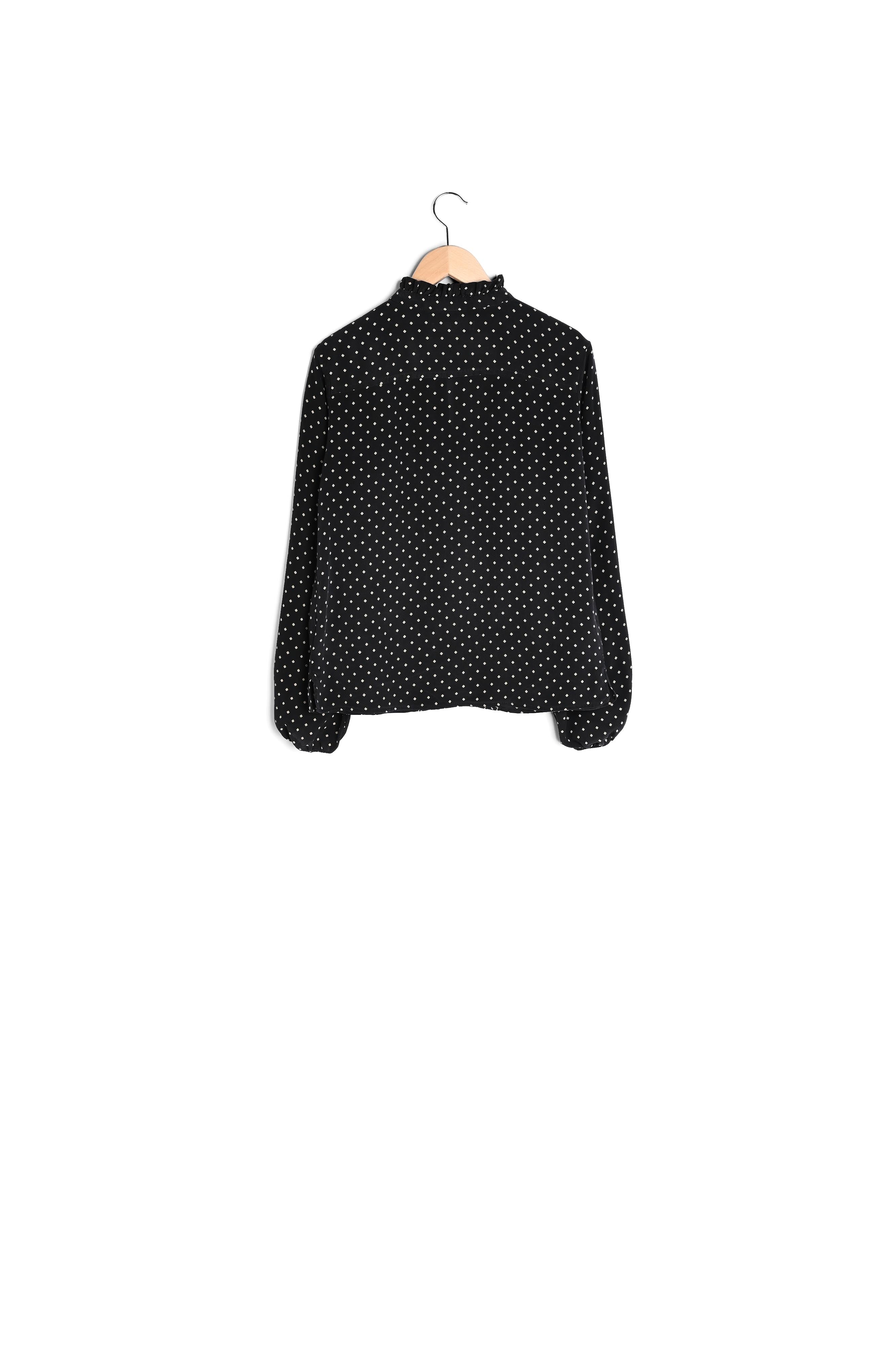 MOANA - Blouse avec mini-losanges en soie Faume - seconde main