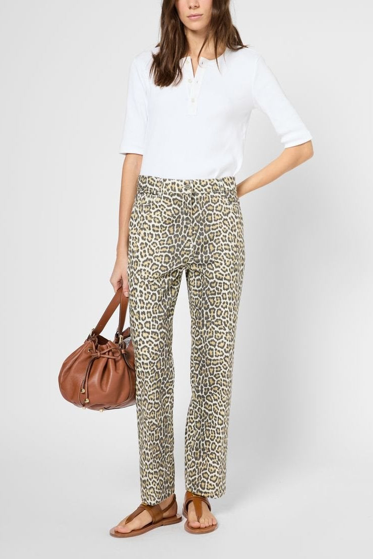 Jean droit léopard - LORIANE Faume - seconde main