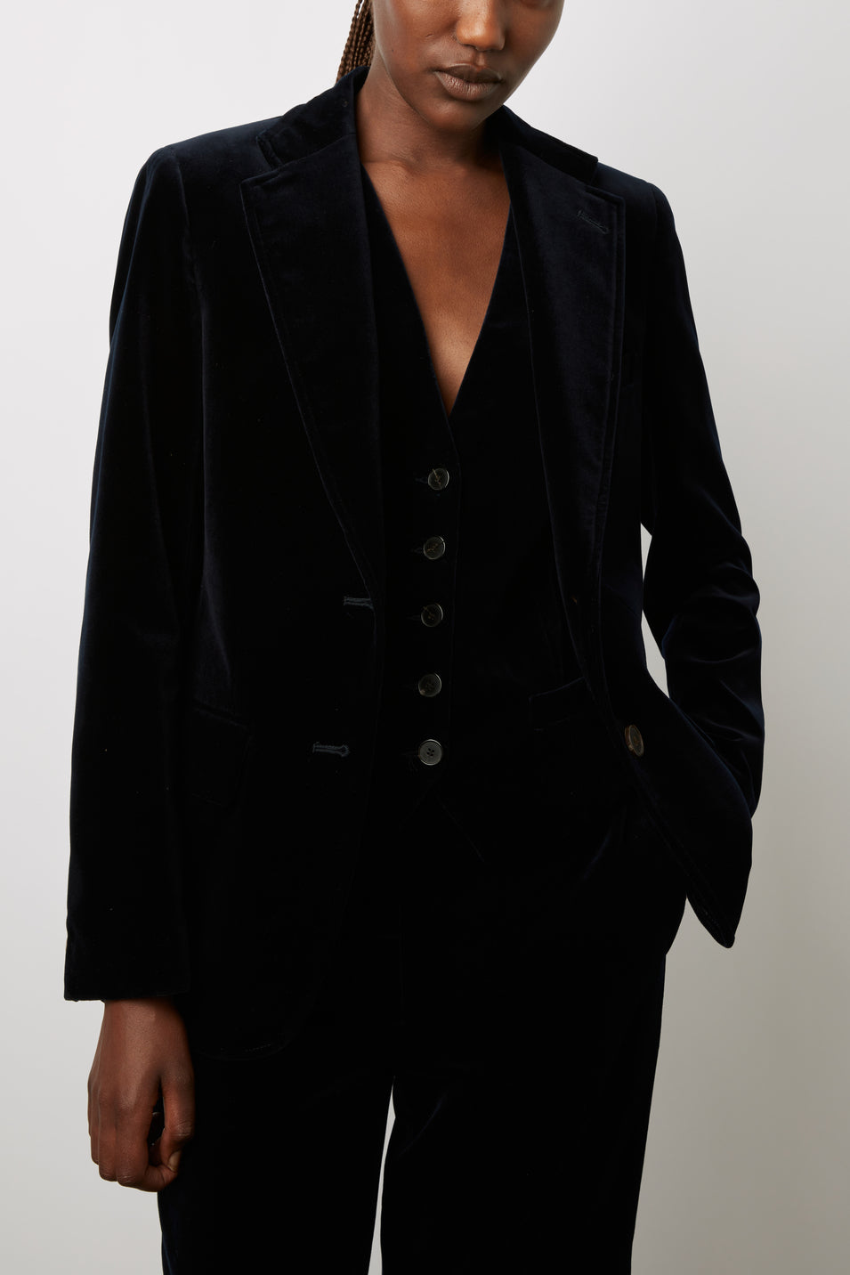 Veste de tailleur en velours - NORIANE Faume - seconde main