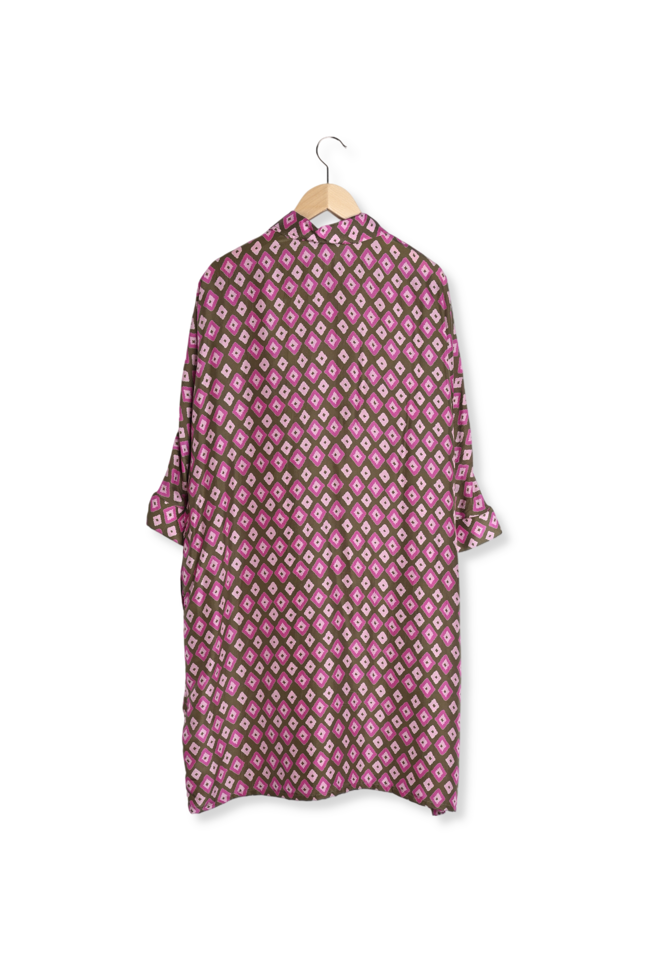Robe chemise en soie à losanges - PIERRA Faume - seconde main