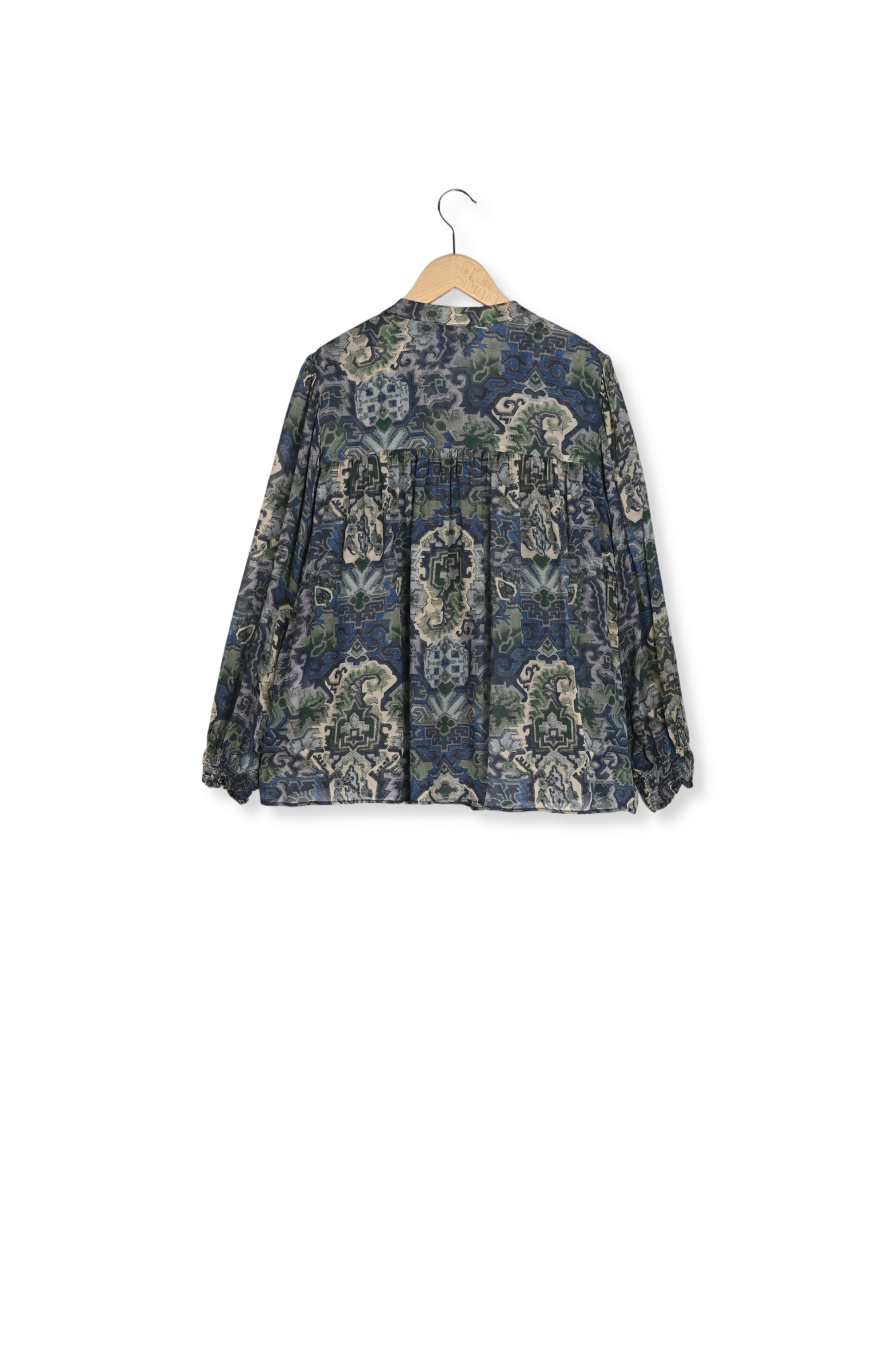 Blouse en mousseline à motif graphique - CLOTHILDE Faume - seconde main