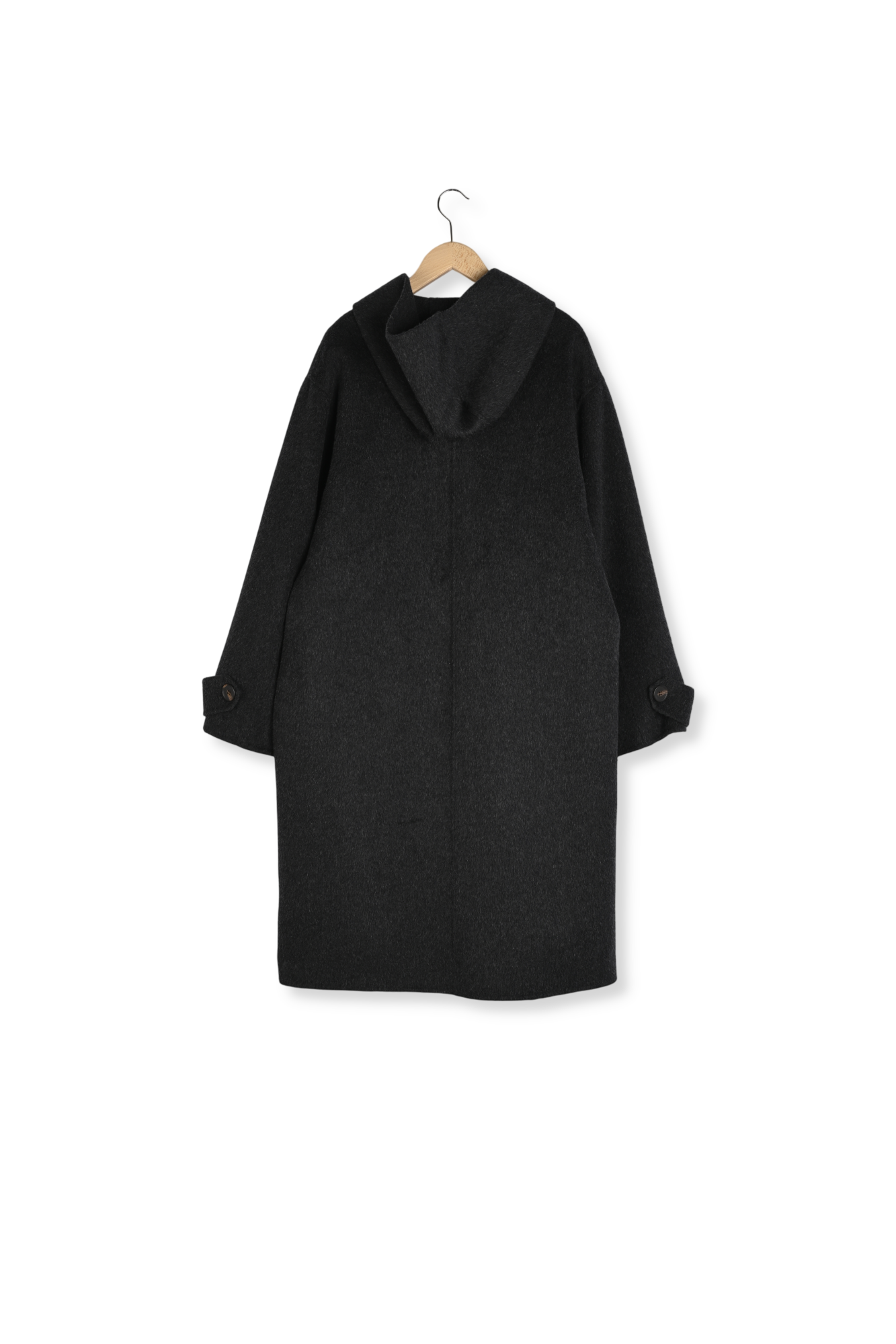 Manteau mi-long à capuche en laine - MARIAM Faume - seconde main