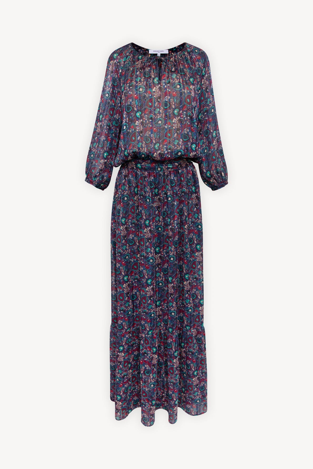 DIANA - Robe mousseline et Lurex Faume - seconde main