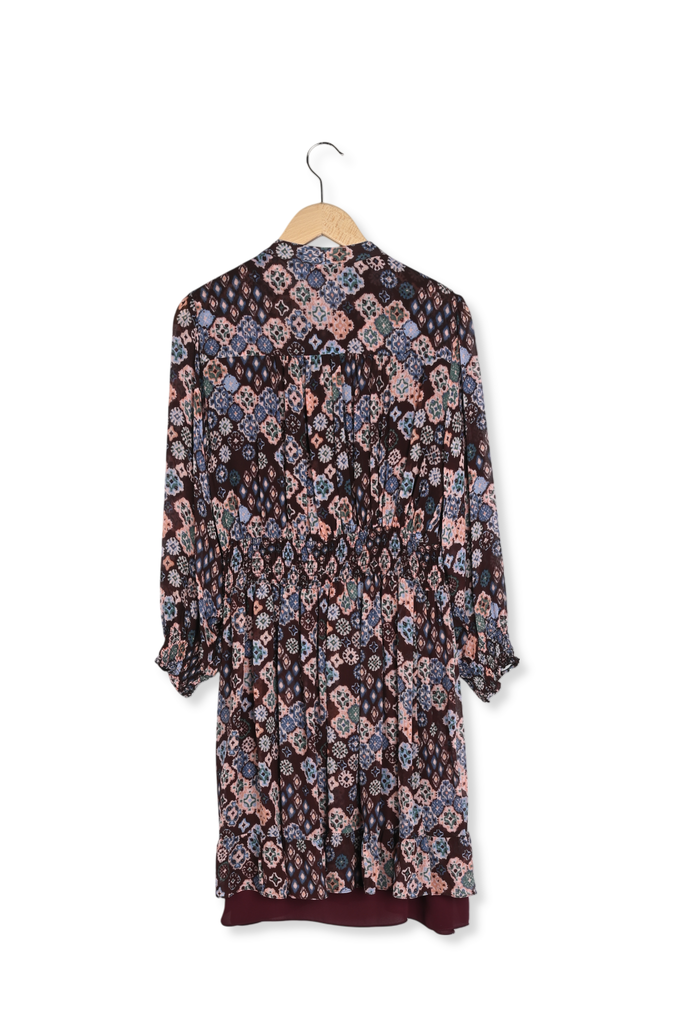 Robe en crêpe mousseline imprimé Ikat - JOHAN Faume - seconde main