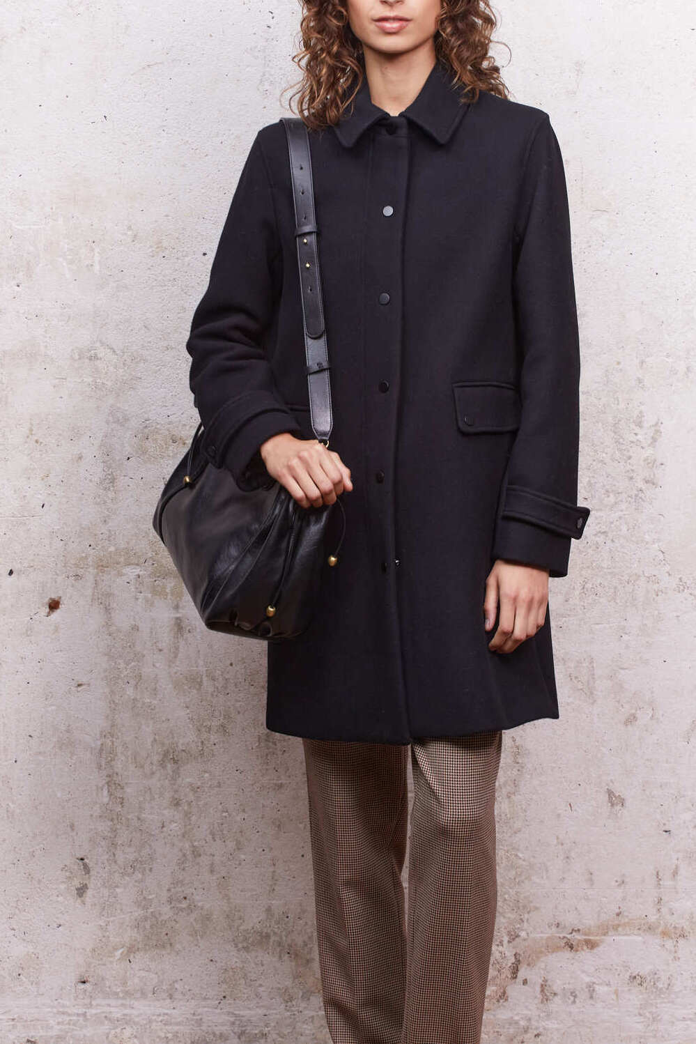 Manteau droit en laine vierge - SHANONE Faume - seconde main