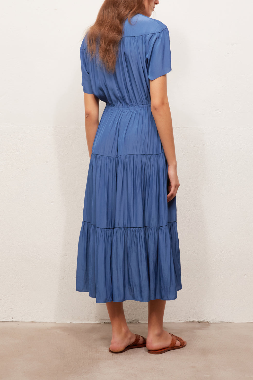 SYLIA - Robe longue portefeuille Faume - seconde main