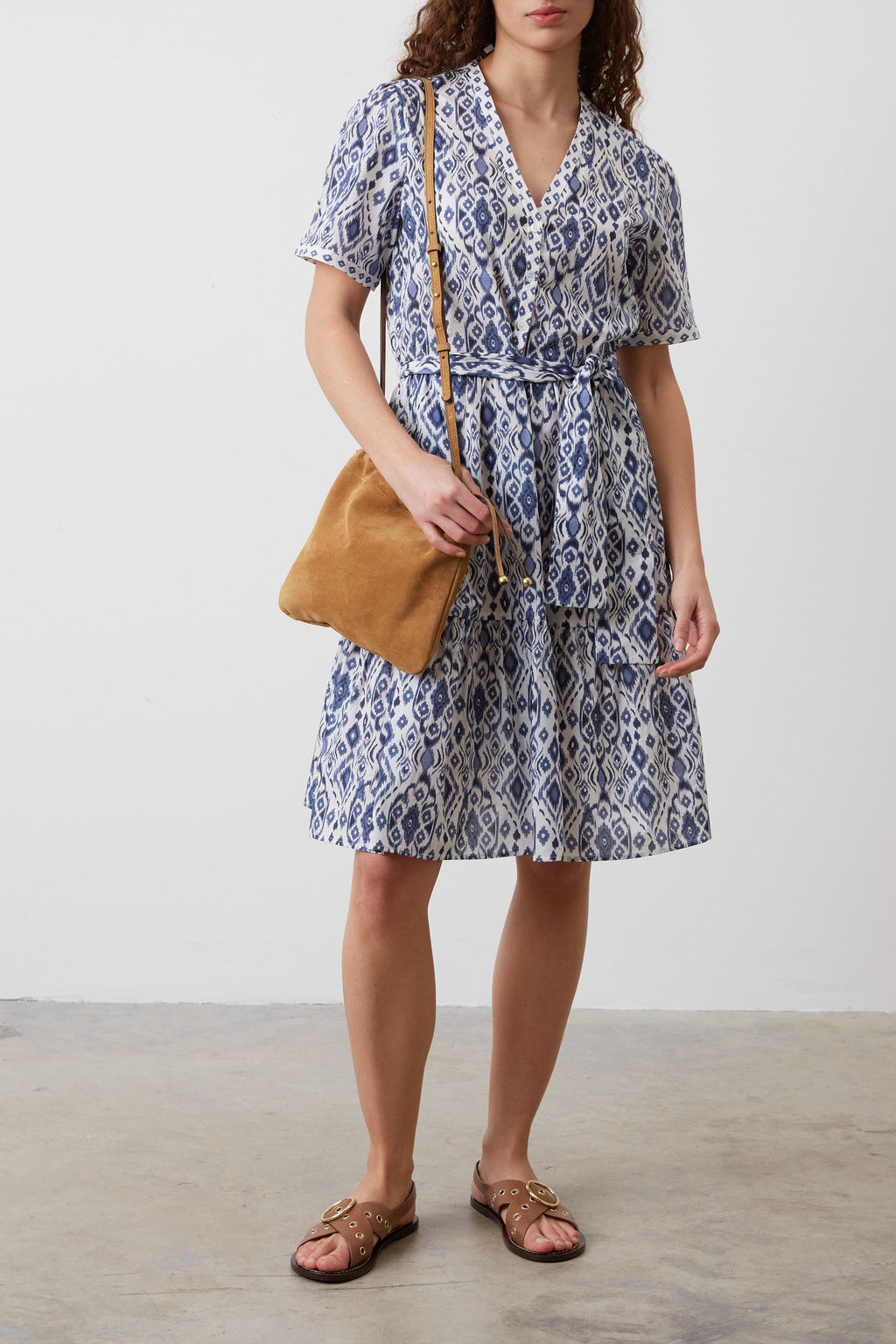 Robe imprimé Ikat en coton - JADE Faume - seconde main