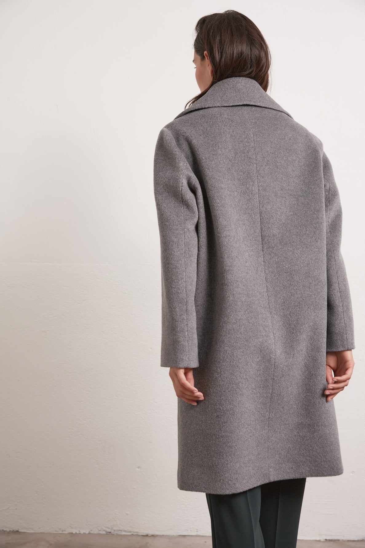 Sandy - Manteau croisé en laine et alpaga Faume - seconde main